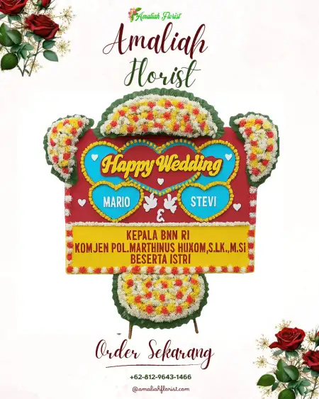 Papan Bunga Pernikahan Bodas